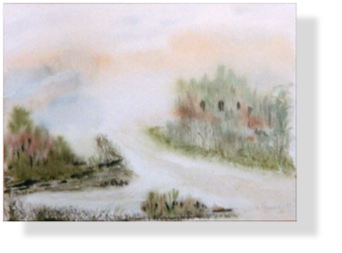 (1) Nebellandschaft. 20 x30 cm, 1990